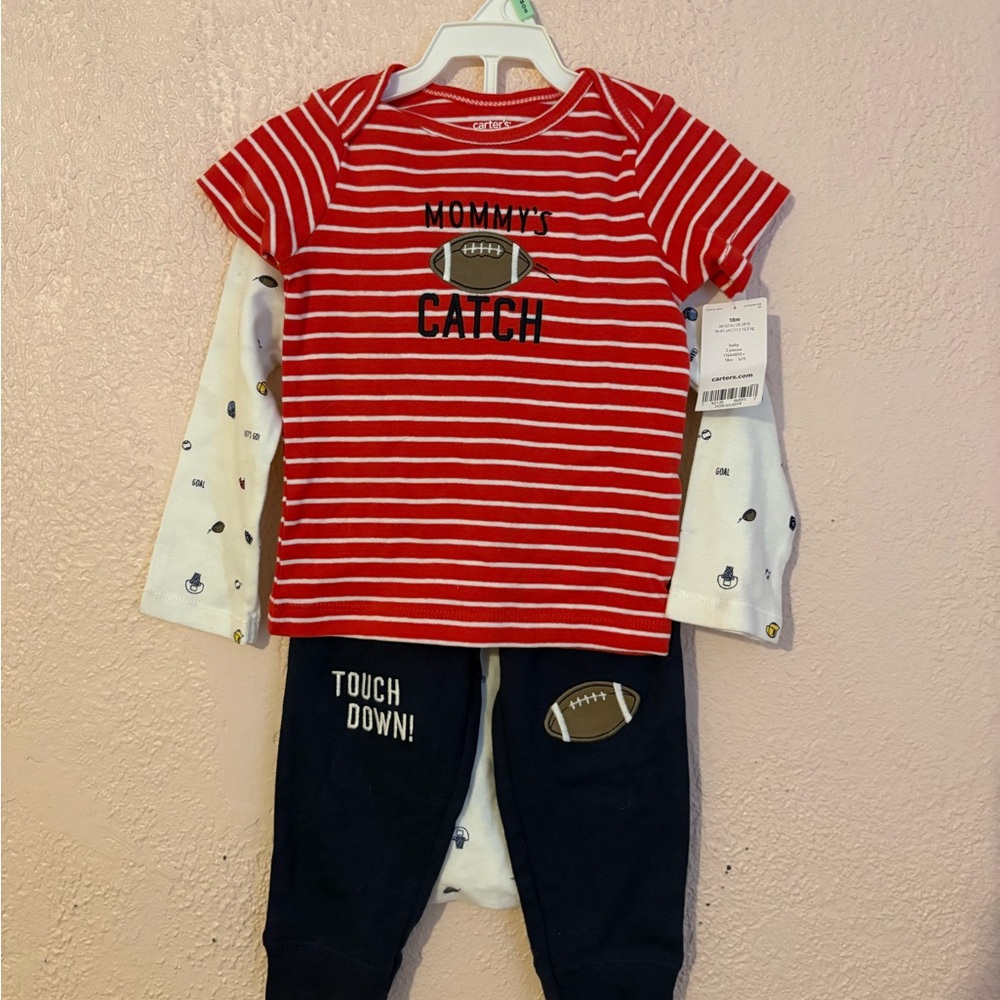 Carter’s 18m Football Outfit and Onesie Set